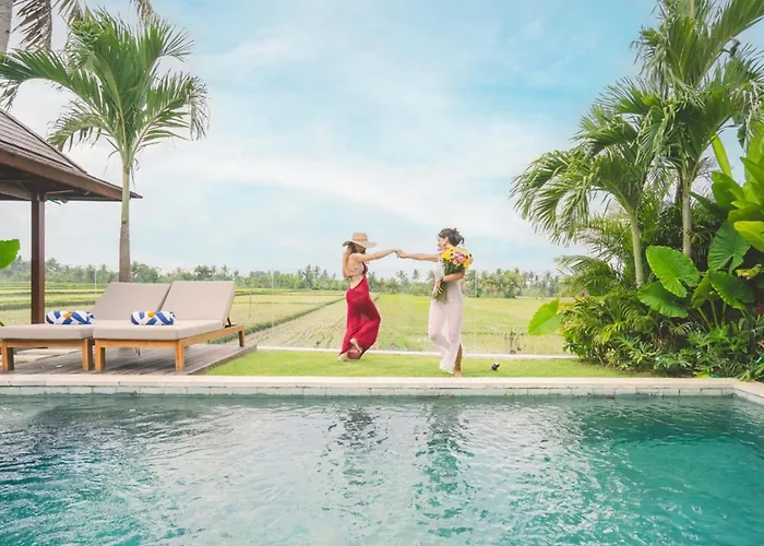 Hébergement de vacances 3br With Rice Field View & Private Pool Near Canggu *